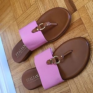 Italian Shoemakers Pink Sandals Size 10